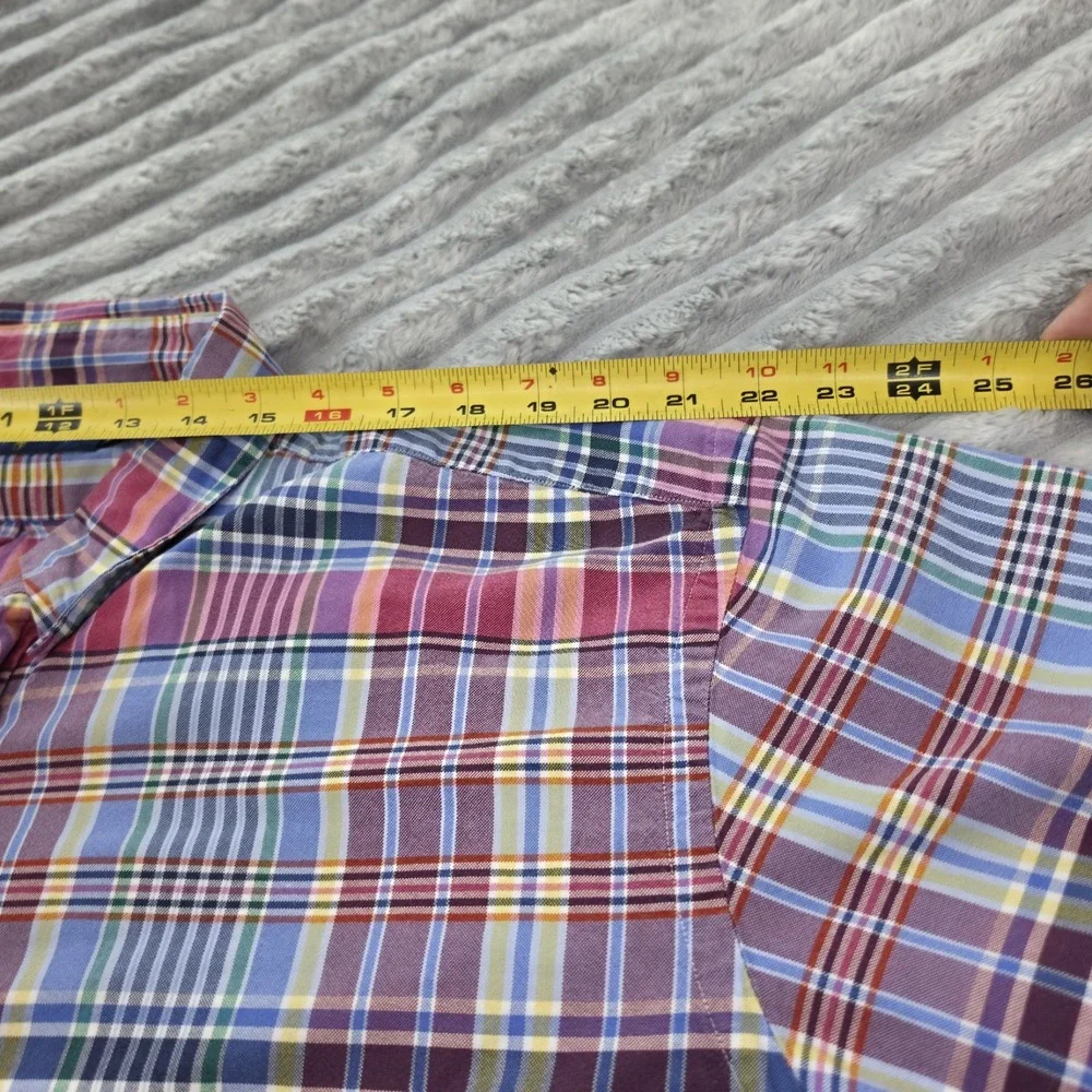 Ralph Lauren Mens Multicolor Plaid Classic Fit Button Down 2XB Colored Pony